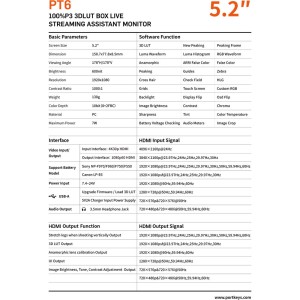 PT6 6" 4K HDMI Touchscreen Monitor
