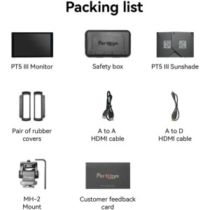 PORTKEYS PT5 III 5", Monitor on-camera 4k, HDMI, touchscreen, 800 cd/m²