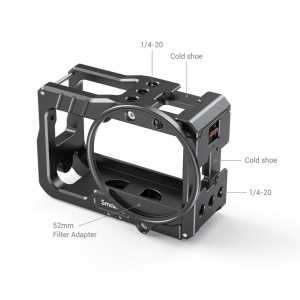 2901 Vlogging Cage en 52mm Filter Adapter voor Insta360 ONE R 4K Edition
