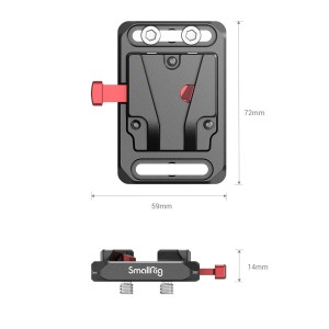 2987 Mini V Mount Batterij Plaat