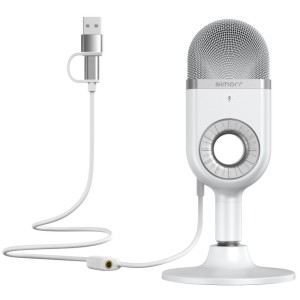 3492 Simorr Wave U1 USB Condenser Microfoon (Wit)