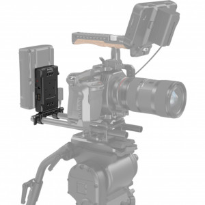 3498 Placă Adaptor pentru Baterie V-Mount (Versiunea Basic) cu Clema pentru Tije Duală