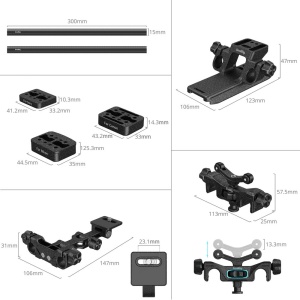SmallRig 4429, Suport kit pentru teleobiective cu Manfrotto 501PL QR Baseplate