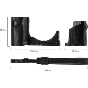 SmallRig 4777 Half Case Kit, Husa din piele neagra pentru Sony ZV-E10 II