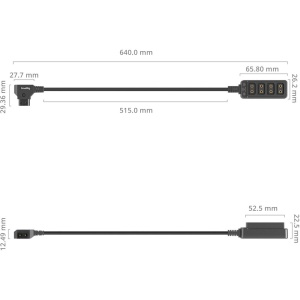 SmallRig 4831, Cablu de alimentare D-Tap 1 la 4