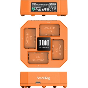 SmallRig 4839, Incarcator acumulatori NP-FZ100 cu 4 canale