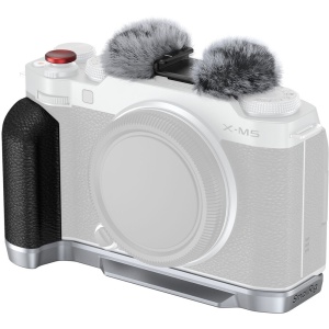 SmallRig 4875 Silver, Placa de montare L cu maner din silicon pentru FUJIFILM X-M5