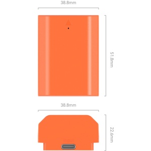 SmallRig 4969, Acumulator NP-FZ100 - 2400mAh pentru Sony, Orange