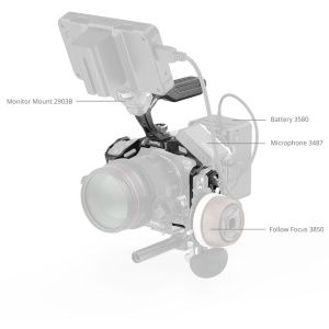 SmallRig 4976, Kit Cage Black Mamba pentru Canon EOS R5 Mark II, cu maner superior
