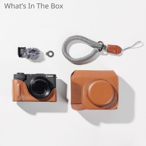 SmallRig 5385, Kit husa din piele maro pentru Canon PowerShot V1
