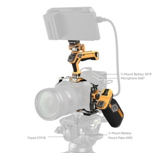 SmallRig 5518 HawkLock Bumblebee, Kit Cage Quick Release cu maner superior pentru Sony A7R V, A7 IV, A7S III