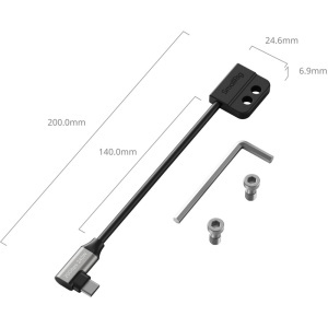 SmallRig 5595, Cablu USB-C tata la USB-C mama, 20cm