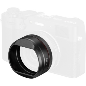 Parasolar metalic negru SmallRig 5848 cu inel adaptor montat pe camera FUJIFILM X100VI