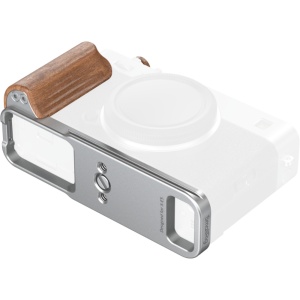 Placa de montare in forma de L SmallRig 5984 cu maner din lemn pentru FUJIFILM X-E5 argintiu