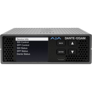 AJA DANTE-12GAM, Embedder/Disembedder Audio 12G-SDI/Dante, 32-Canale