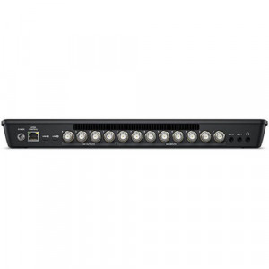 Mixer video Blackmagic Design ATEM SDI Extreme ISO cu panou de control integrat butoane iluminate si conexiuni 3G-SDI spate
