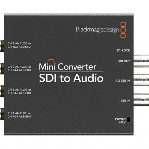 Convertor profesional Blackmagic Design Mini Converter SDI to Audio cu intrari video BNC si iesiri audio de 1/4 inch