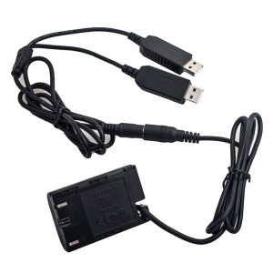 Caruba DC26, Acumulator Dummy Canon LP-E6 Full Decoding, cu alimentare 2x USB 5V