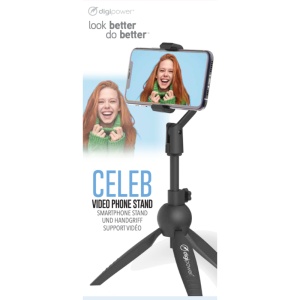 DIGIPOWER CELEB, Mini Trepied - Selfie Stick cu suport pentru telefon