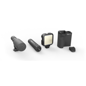 Digipower Follow Me, Kit Vlogging cu Microfon (Jack 3,5mm), Lampa LED, Grip Telefon, Telecomanda Wireless, Trepied
