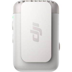 DJI Mic 2, TX 2.4 GHz, Transmitator/Recorder Clip-On, cu microfon incorporat, Alb