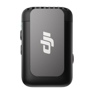 DJI Mic 2, TX 2.4 GHz, Transmitator microfon wireless, Clip-On, cu microfon incorporat, Negru