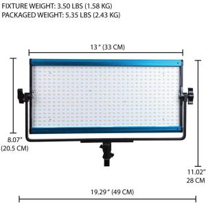 Dracast X Series LED1000, Panou LED Bi-Color, 43.2 x 20.5 cm, 70W