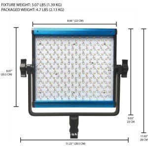 Dracast X Series LED500, Panou LED RGB, 20.3 x 20.3 cm, 35W