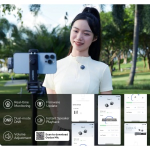 Godox Cube-SC Kit2, Sistem microfon wireless 2.4 GHz, USB-C 