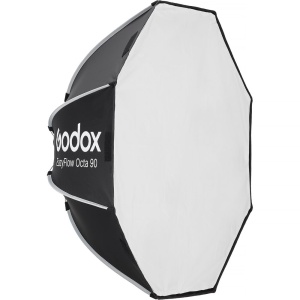 Godox EazyFlow Foldable Octa 90 Bowens Softbox montat pe echipament de studio