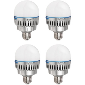 Kit 4 becuri LED Nanlite PavoBulb 10C RGBWW, 14-1004-4KIT, E27