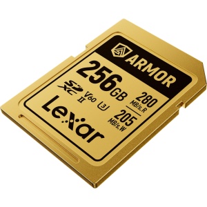 Lexar ARMOR GOLD 256GB, SDXC UHS-II, R280/W205, V60, U3, IP68 - Card de Memorie