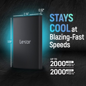 Lexar ARMOR 700, SSD portabil 4TB, USB 3.2 Gen 2x2, Negru
