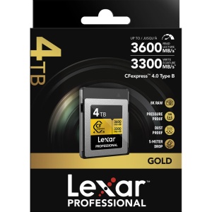 Lexar CFexpress 4.0 PRO Type B, Card de Memorie 4TB, Gold Series R3600/W3300 mb/s