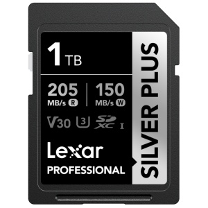 Lexar Silver Plus 1TB, SDXC UHS-I, R205W150, V30, U3, 1066x - Card de Memorie