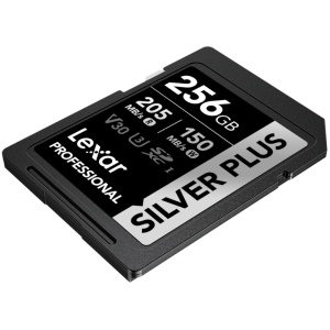 Lexar Silver Plus 256GB, SDXC UHS-I, R205W150, V30, U3, 1066x - Card de Memorie