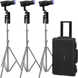 Nanlite Forza 60C Kit 3 Lămpi LED RGBLAC, cu troler, 12-2041 3KIT-BA-PT