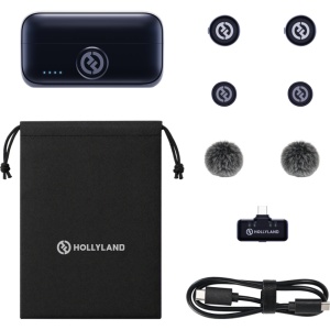 Accesoriile incluse in pachetul Hollyland Lark M3 Combo 2TX + 1RX USB-C