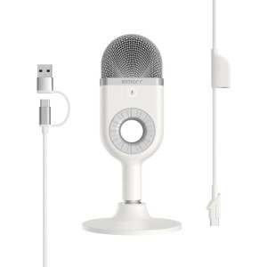 3492 Simorr Wave U1 USB Condenser Microfoon (Wit)