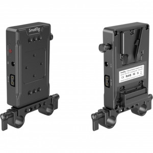 3498 Placă Adaptor pentru Baterie V-Mount (Versiunea Basic) cu Clema pentru Tije Duală