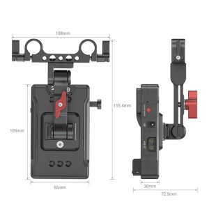 SmallRig 3499 Placă Adaptor Baterie V-Mount (Versiunea de Bază) cu Braț Extensibil