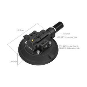 4122B 4'' Suction Cup Camera Mounting Support for Vehicle Shooting