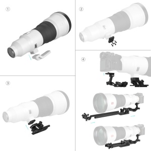 SmallRig 4429, Suport kit pentru teleobiective cu Manfrotto 501PL QR Baseplate