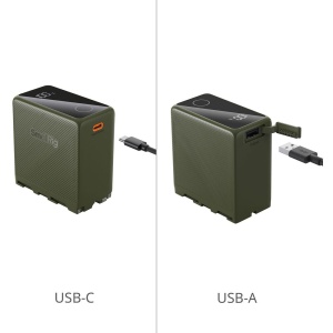 SmallRig 4577 Acumulator NP F970 10,500mAh, Verde, incarcare USB-C