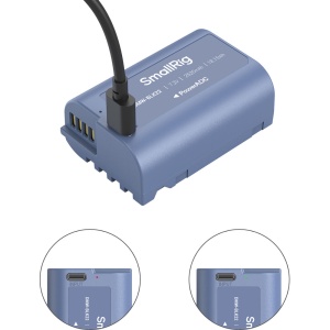 SmallRig 4267 Acumulator DMW-BLK22 2520mAh, Albastru, incarcare USB-C