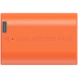 SmallRig 4968, Acumulator LP-E6NH 2400mAh reincarcabil cu USB-C, Orange