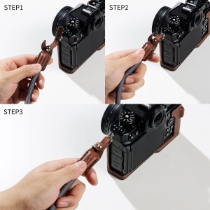 SmallRig 5096, Half Cage din piele maro pentru Nikon ZF