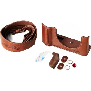 SmallRig 5268 Half Case Kit, Husa din piele maro pentru FUJIFILM GXF100RF