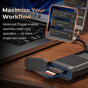 SmallRig 5361, Cititor de carduri CFexpress Type A, SD, microSD, USB-C 3.2
