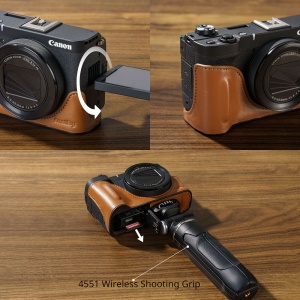 SmallRig 5385, Kit husa din piele maro pentru Canon PowerShot V1